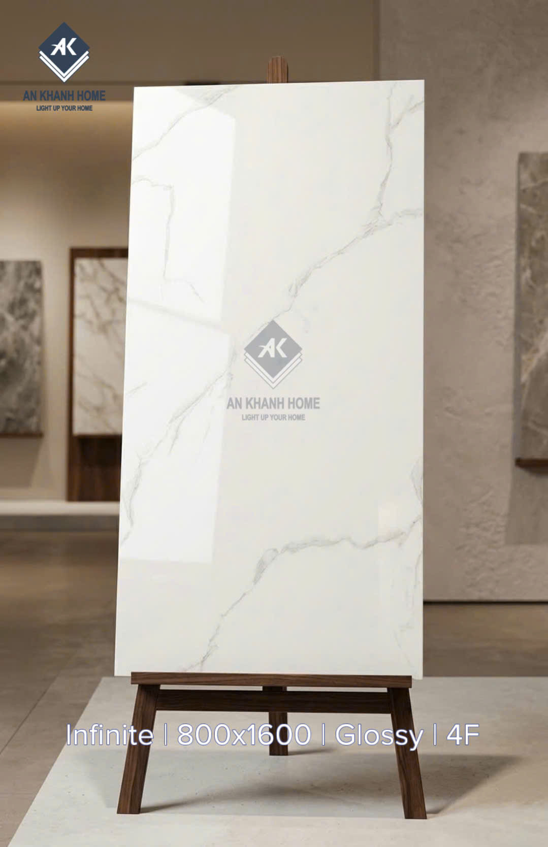 Gạch lát nền ấn độ 80x160cm trắng vân mây bóng kiếng