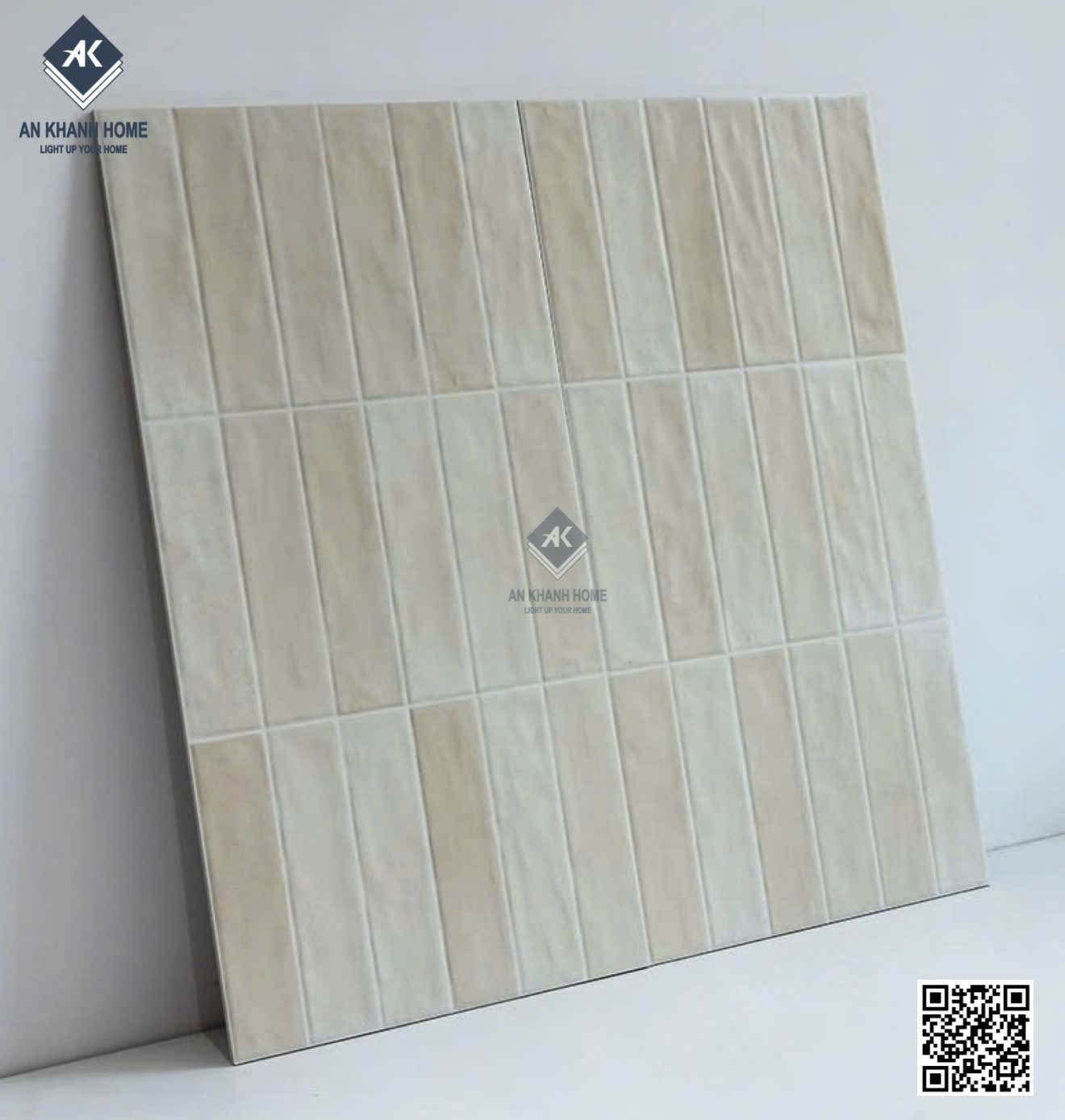 Gạch 40x80cm giả thẻ lượn sóng mix màu ốp trang trí