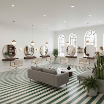 Gạch bông lát nền 30x30 hoạ tiết viền xanh và trắng