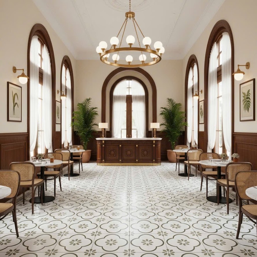 Gạch bông xanh hoa mai 30x30 nhập khẩu trung quốc