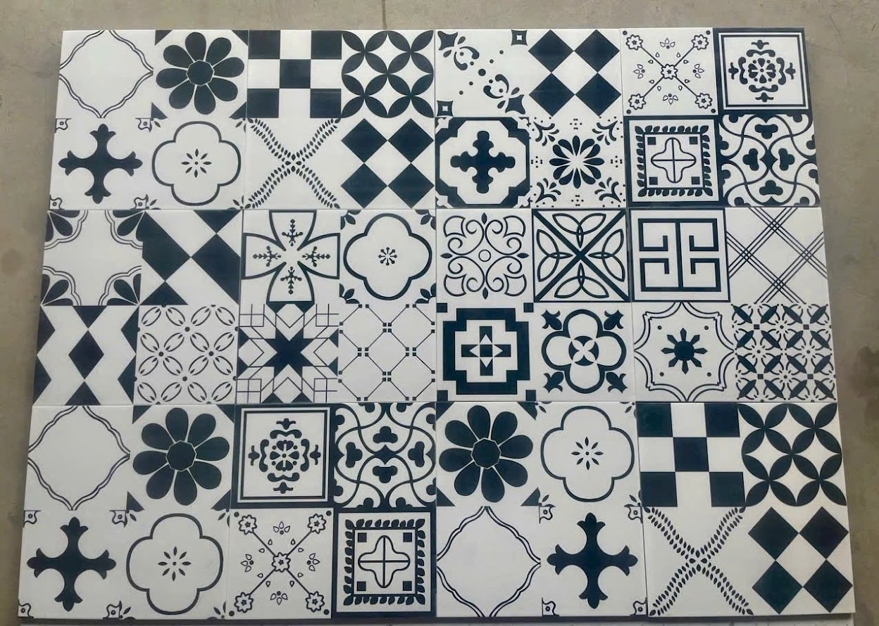 Gạch bông hoa văn mix 30x30cm cổ điển