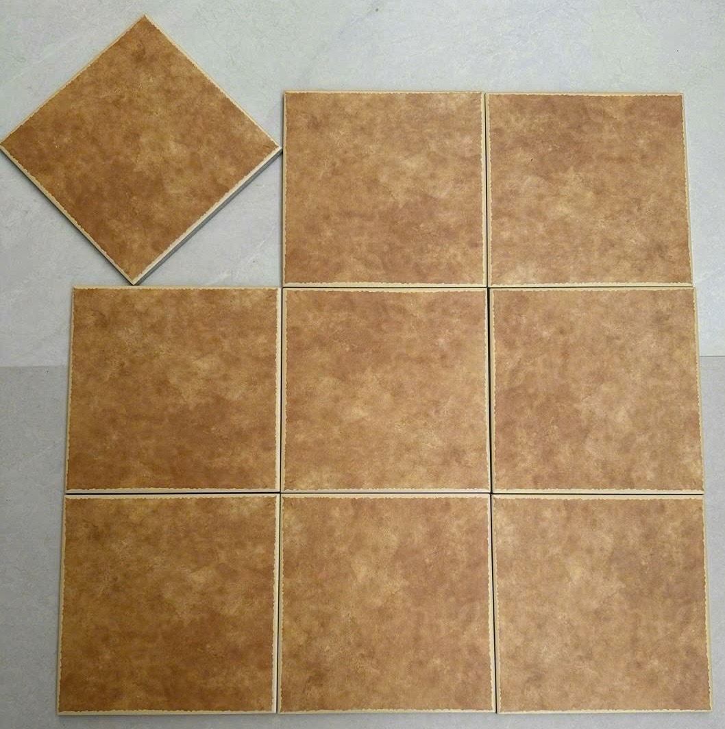 Mẫu gạch bông 20x20 màu da bò hiệu ứng giả cổ