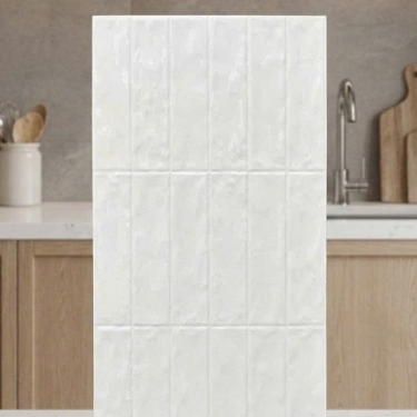 Gạch 40x80 porcelain đá giả thẻ trắng lượn sóng