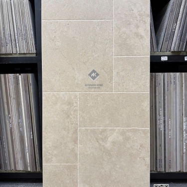 Gạch 60x120 Castle ghép Modul mix size màu kem mờ