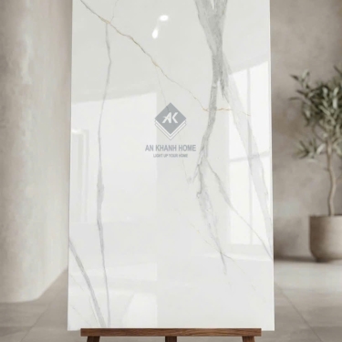 Gạch ấn độ 80x160 Impervial Gold trắng vân đá xám