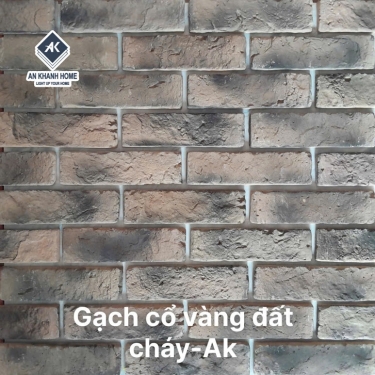 Gạch bê tông chămpa giả cổ vàng đất cháy