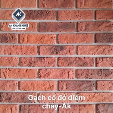 Gạch bê tông giả cổ chămpa đỏ điểm cháy