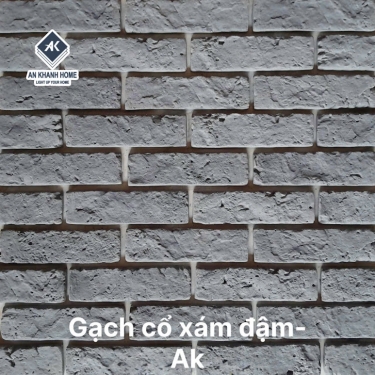 Gạch bê tông giả cổ xám đậm chămpa