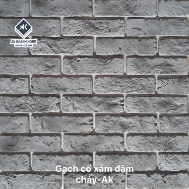 Gạch bê tông giả cổ xám đậm cháy