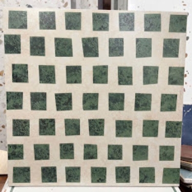 Gạch bông 30x30 giả cổ hoạ tiết xanh trắng