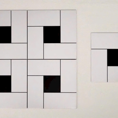 Gạch bông 30x30 hoạ tiết giả thẻ trắng đen            