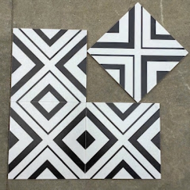 Gạc bông 30x30 hoa văn trắng đen hình học    