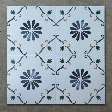 Gạch bông 30x30 nền trắng hoa văn hiện đại   