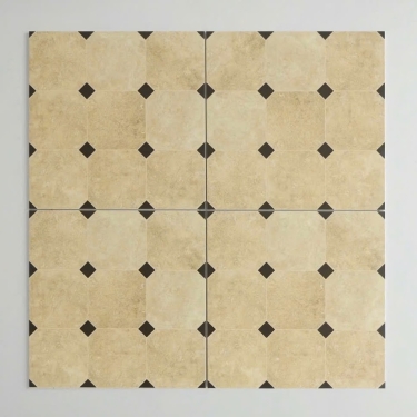 Gạch bông cổ điển 30x30 kem hiệu ứng nhấn hình thoi                          