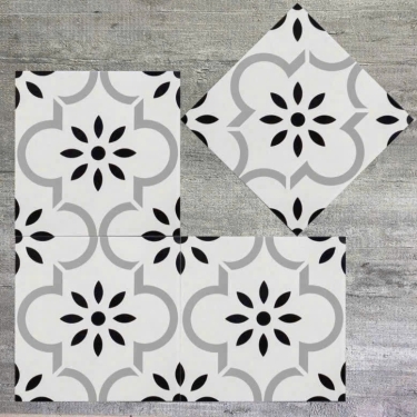 Gạch bông giả cổ 30x30 hoạ tiết hoa thị