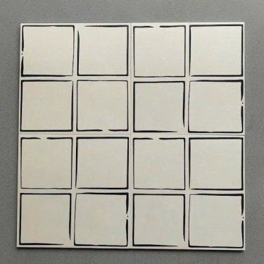 Gạch bông hoạ tiết ô vuông màu trắng kem 40x40cm