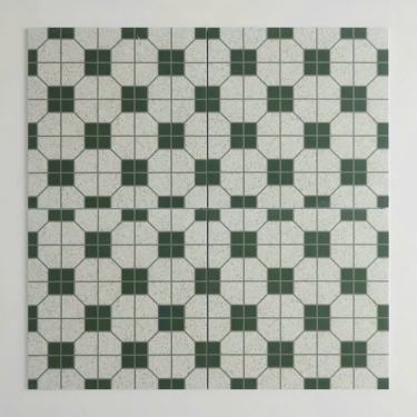 Gạch bông hoa văn xanh 30x30cm giả cổ