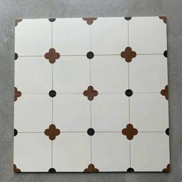 Gạch bông men mờ 40x40 hoạ tiết hoa văn cổ điển