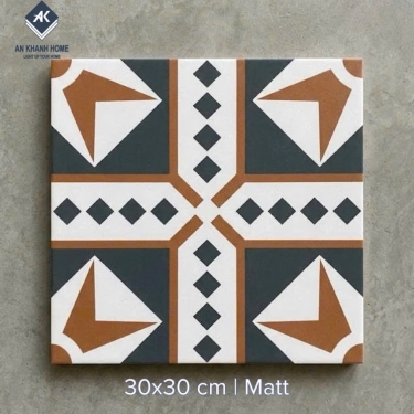 Gạch bông trung quốc 30x30 hoạ tiết hình học đối xứng