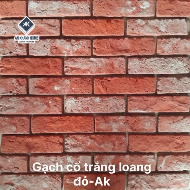 Gạch chămpa giả cổ trắng loang đỏ