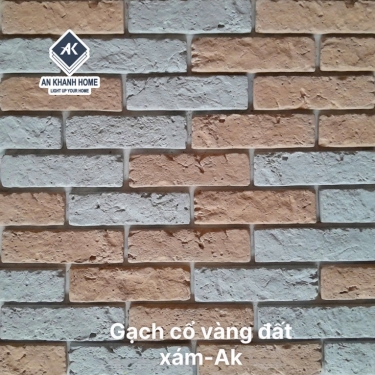 Gạch cổ bê tông champa vàng đất xám