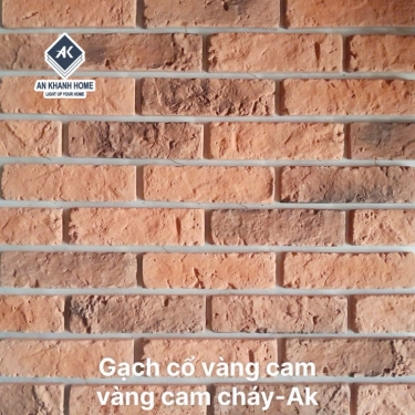 Gạch cổ bê tông màu vàng cam cháy