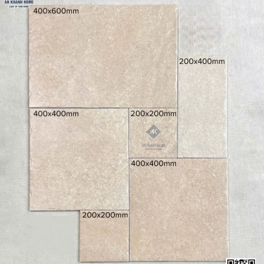 Gạch ghép nhiều Modul mix đa kích thước vân đá màu kem