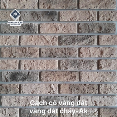 Gạch giả cổ chămpa vàng đất cháy