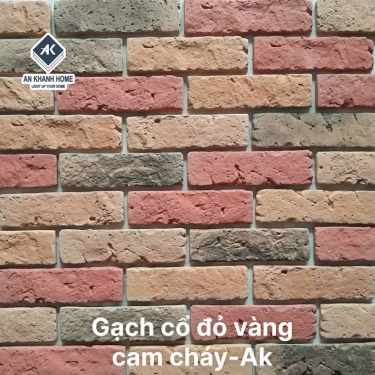 Gạch giả cổ đỏ vàng cam cháy