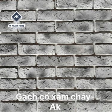Gạch giả cổ ốp tường xám cháy