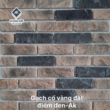 Gạch giả cổ vàng đất điểm đen