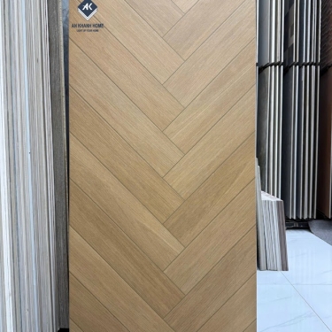Gạch giả màu gỗ sồi vân xương cá 60x120cm