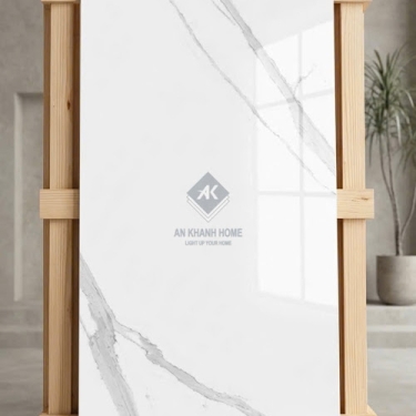 Gạch lát nền ấn độ 60x120 bóng kính trắng vân xám