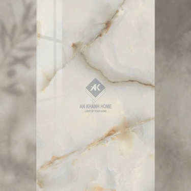 Gạch lát nền ấn độ 60x120 vân đá màu kem bóng kính