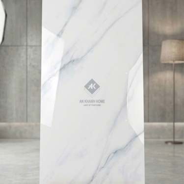 Gạch lát nền ấn độ 80x160 trắng vân mây xám nhạt bóng kiếng