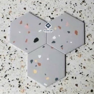 Gạch lục giác 200x230 trang trí vân terrazzo