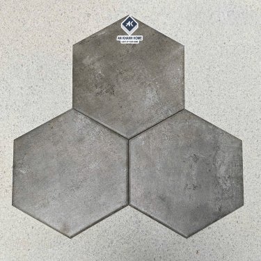 Gạch lục giác 200x230 xám loang giả vân xi măng