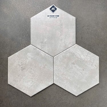 Gạch lục giác 20x23 mờ xám xi măng nhạt