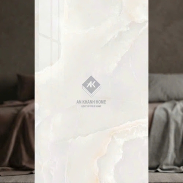 Gạch ốp lát ấn độ 60x120 bóng kính kem vân đá sang trọng