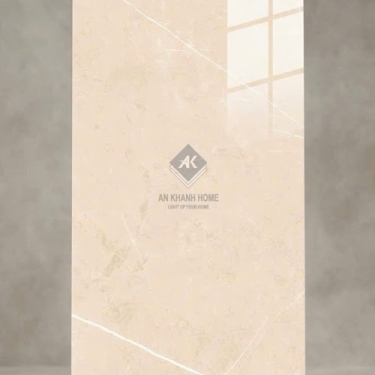 Gạch ốp lát ấn độ 60x120 bóng kính màu vàng kem vân trắng