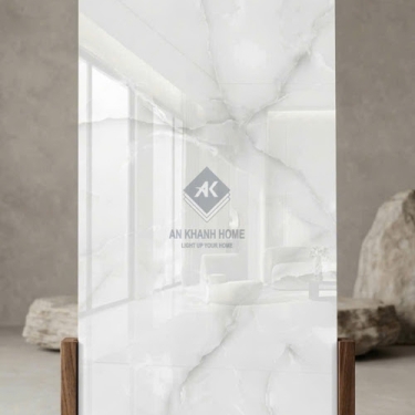 Gạch ốp lát ấn độ 60x120 trắng Onyx vân đá bóng kính