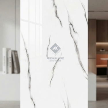 Gạch ốp lát ấn độ 60x120 trắng vân khói xám đen bóng kính