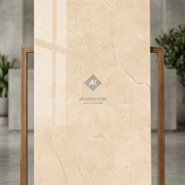 Gạch ốp lát ấn độ 60x120 vàng kem bóng kính
