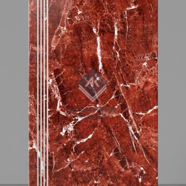 Gạch ốp lát bậc cầu thang 47x100cm đỏ vân đá trắng