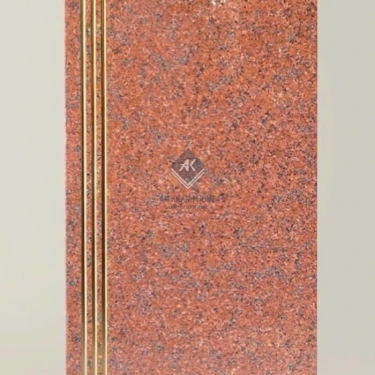 Gạch ốp lát cầu thang 47x120 mè đỏ giả đá hoa cương nhũ vàng