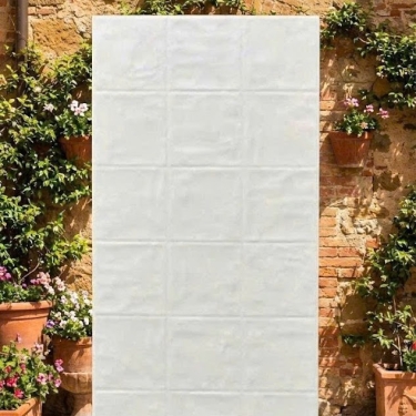 Gạch ốp tường 40x80 giả thẻ lượn sóng màu trắng