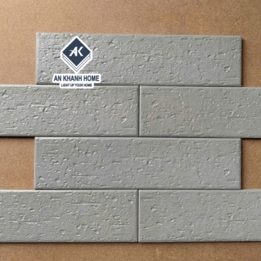 Gạch thẻ trung quốc giả cổ 6x24cm ốp trang trí màu xám