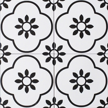 Gạch bông 30x30 hoa mai trắng đen bề mặt mờ