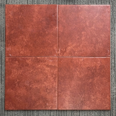 Gạch bông 20x20 màu đỏ đô trầm vân loang bề mặt mờ