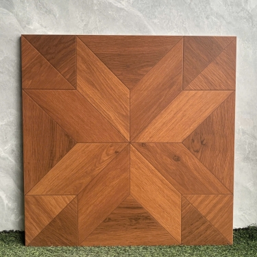 Gạch 60x60 giả gỗ vân đối xứng ghép khối      